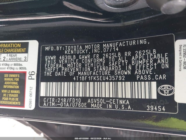 Toyota Camry Le
