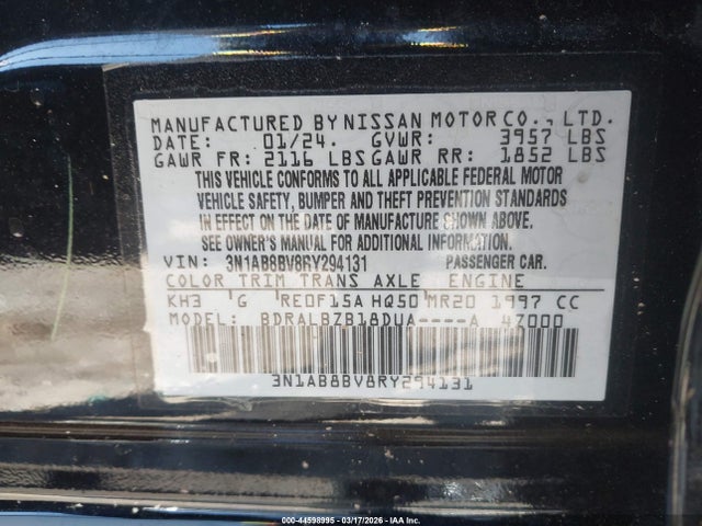 Nissan Sentra S Xtronic Cvt