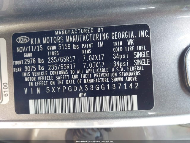 Kia Sorento 2.4l Lx