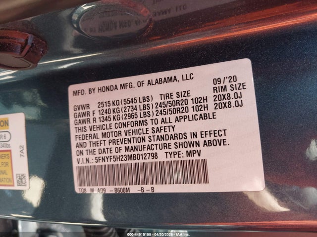 Honda Pilot 2wd Special Edition