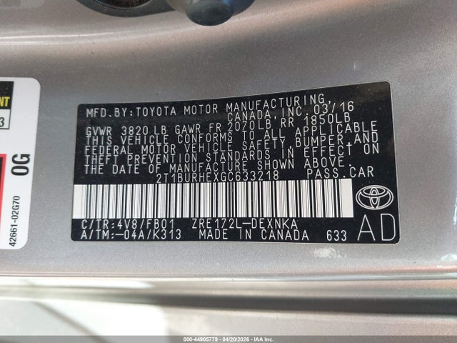 Toyota Corolla Le