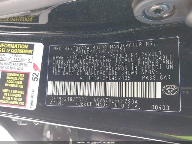 Toyota Camry Se Nightshade Edition
