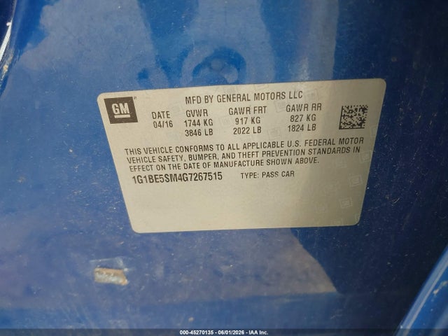 Chevrolet Cruze Lt Auto