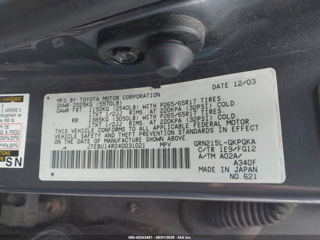 Toyota 4Runner Sr5 V6