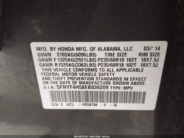 Honda Pilot Ex-l