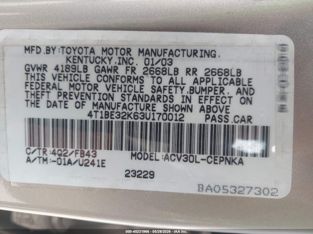 Toyota Camry Le