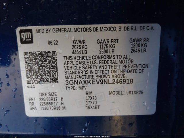 Chevrolet Equinox Fwd Lt