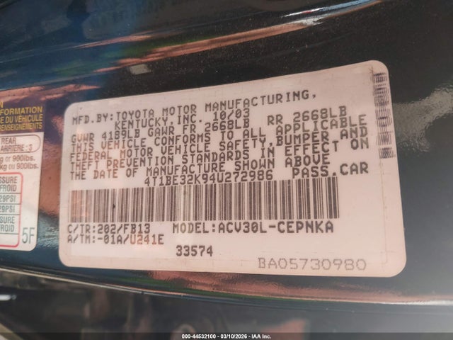 Toyota Camry Le