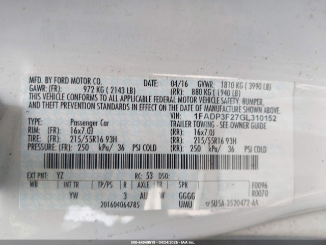 Ford Focus Se