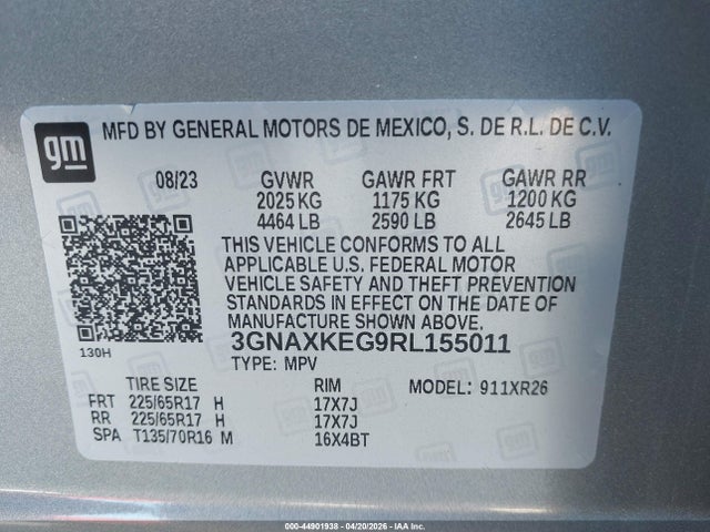Chevrolet Equinox Fwd Lt