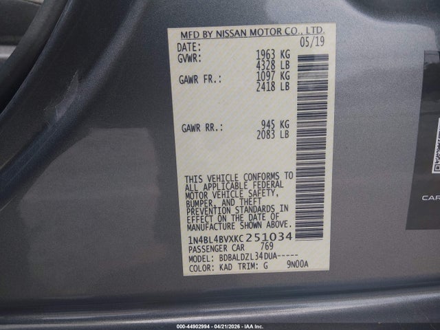 Nissan Altima 2.5 S