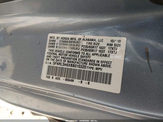 Honda Odyssey Ex-l