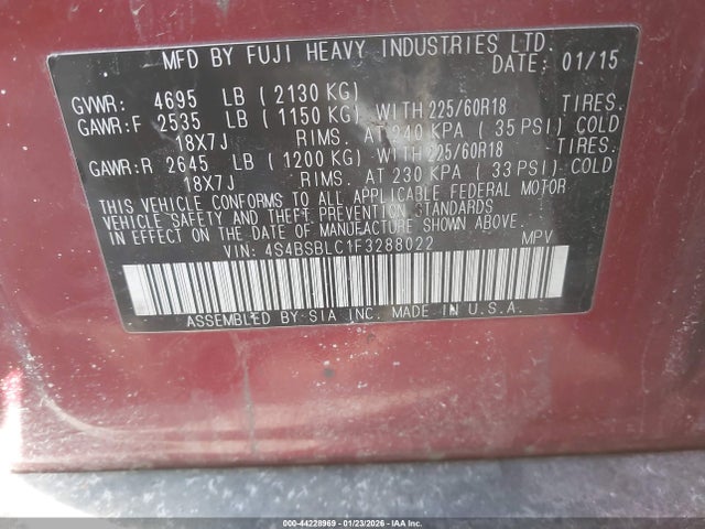 Subaru Outback 2.5i Limited