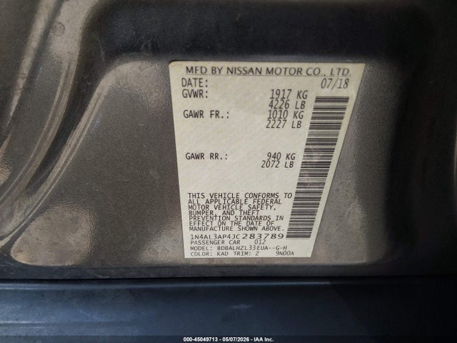 Nissan Altima 2.5 Sr