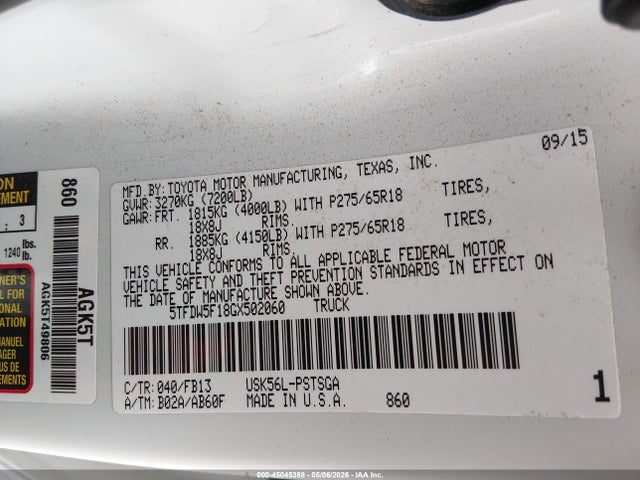 Toyota Tundra Sr5 5.7l V8