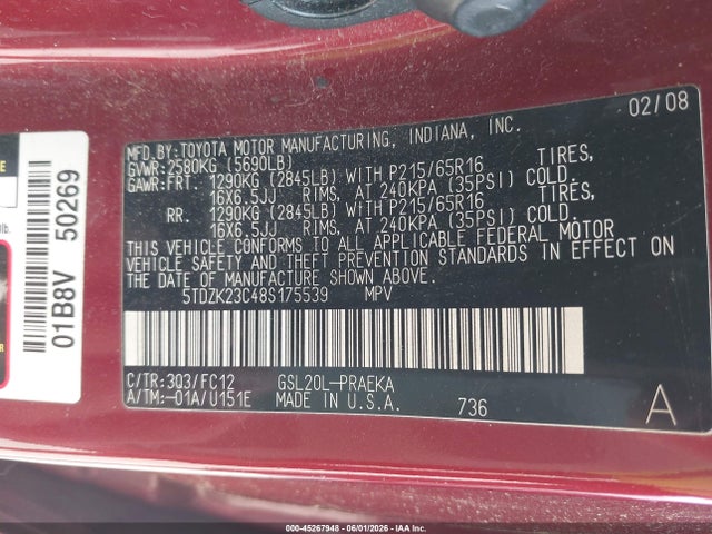 Toyota Sienna Le