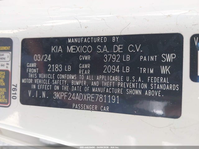 Kia Forte Lxs