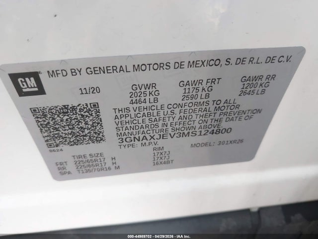 Chevrolet Equinox Fwd 2fl