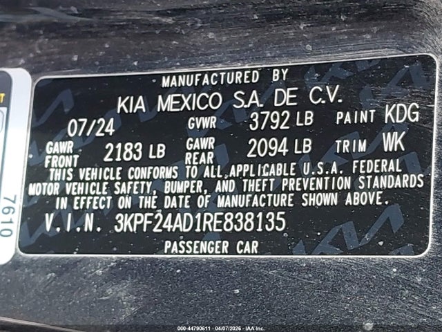 Kia Forte Lxs