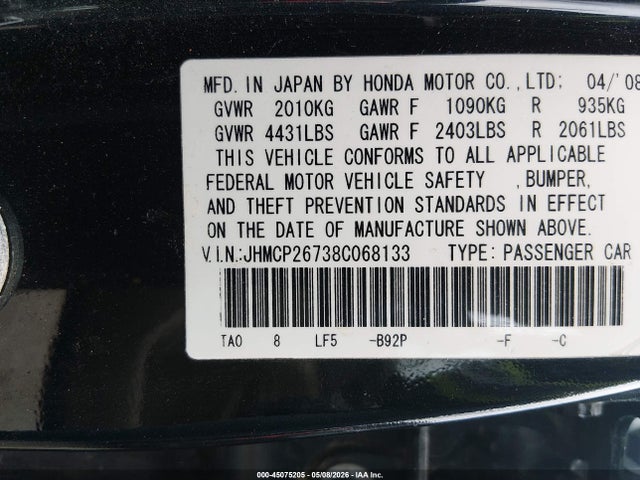 Honda Accord 2.4 Ex