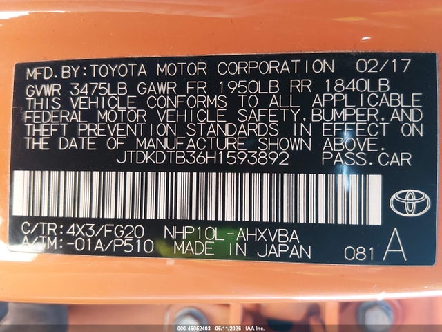 Toyota Prius c Two