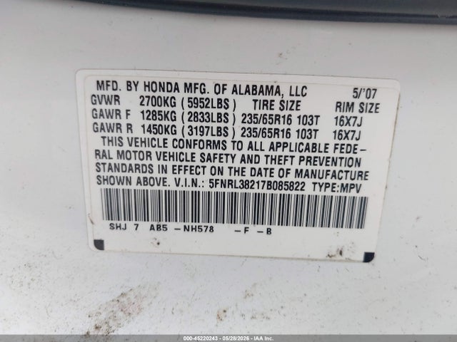 Honda Odyssey Lx
