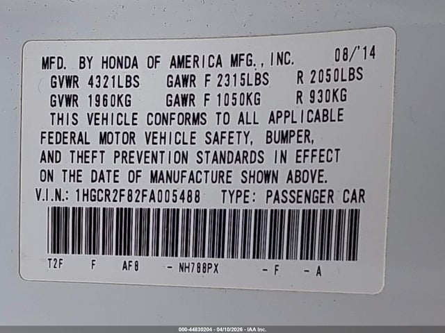 Honda Accord Ex-l