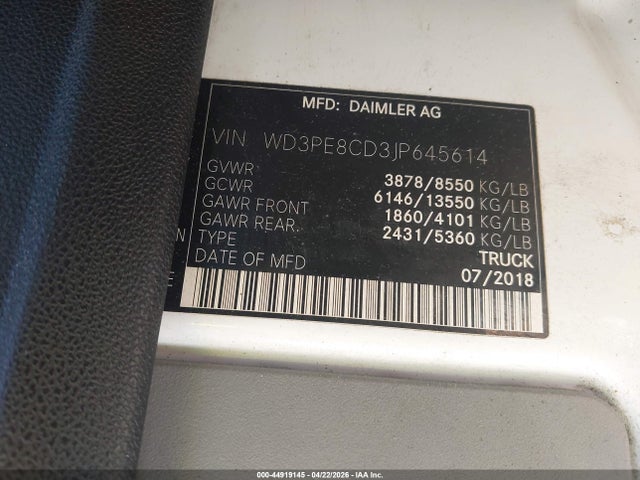 Mercedes-Benz Sprinter 2500 High Roof V6