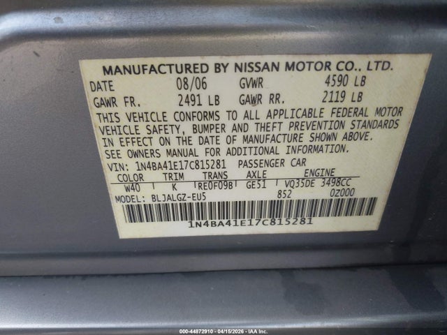 Nissan Maxima 3.5 Sl