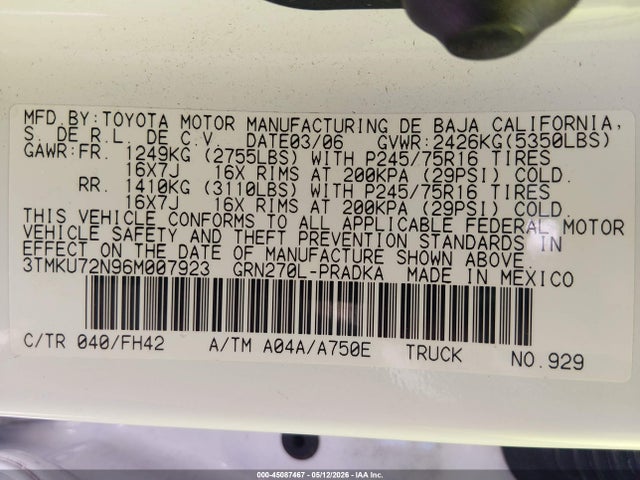 Toyota Tacoma Prerunner V6