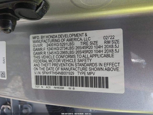 Honda Passport 2wd Ex-l