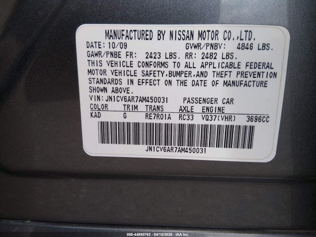 INFINITI G37x