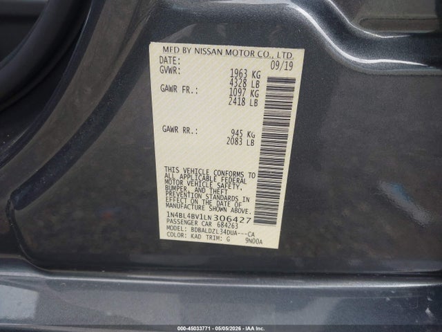 Nissan Altima S Fwd