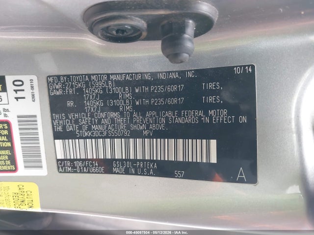 Toyota Sienna Le 8 Passenger