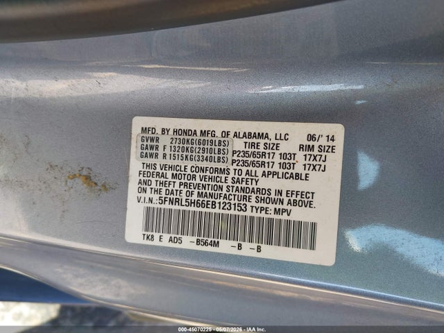 Honda Odyssey Ex-l