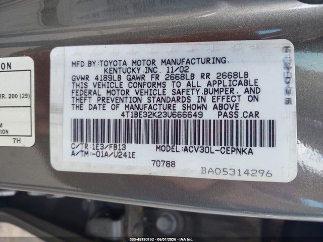 Toyota Camry Le