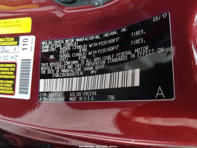 Toyota Sienna Le 8 Passenger