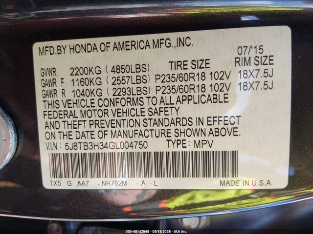 Acura RDX Acurawatch Plus Pkg
