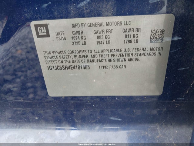 Chevrolet Sonic Lt Auto
