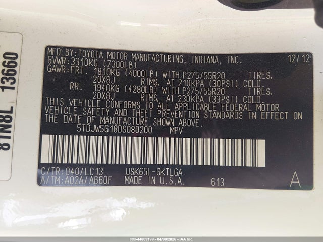 Toyota Sequoia Limited 5.7l V8