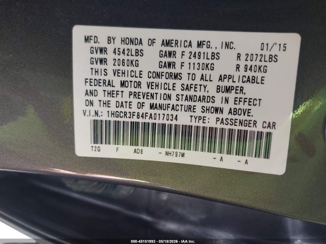 Honda Accord Ex-l V-6