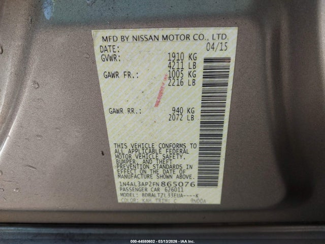Nissan Altima 2.5 Sl