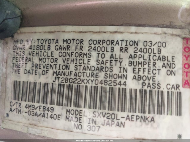 Toyota Camry Le