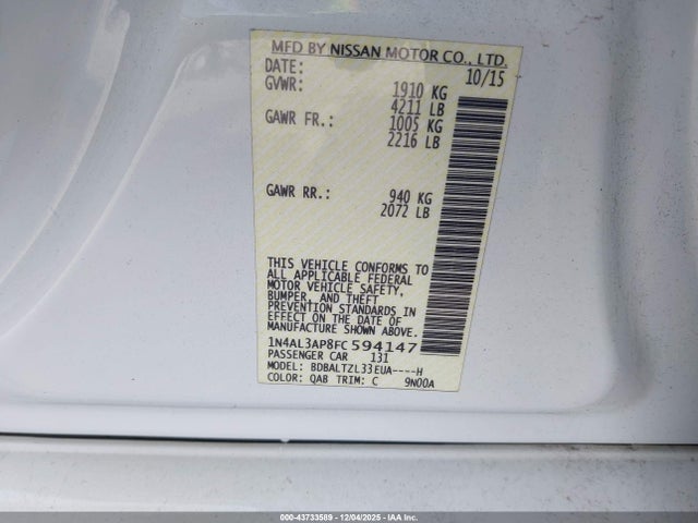 Nissan Altima 2.5 Sl