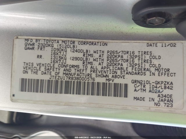Toyota 4Runner Limited V6