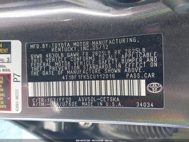Toyota Camry Se