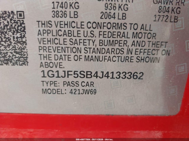 Chevrolet Sonic Premier Auto