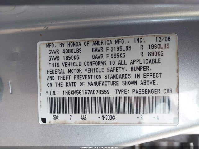 Honda Accord 2.4 Vp