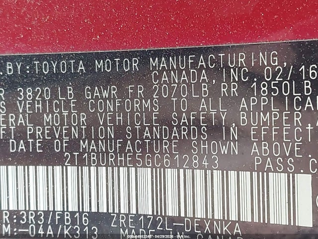 Toyota Corolla Le