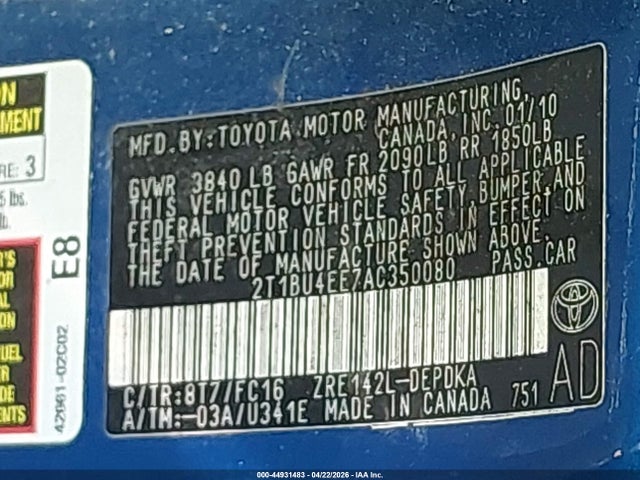 Toyota Corolla Le